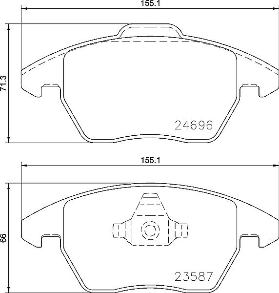 Front Ferodo DS2500 Brake Pads to fit VW Audi Seat