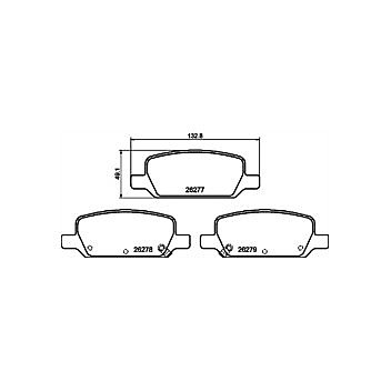 Rear Brake Pads to fit Tesla Model 3 Non Performance