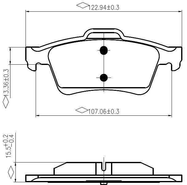 Rear Brake Pads to fit Ford FOCUS III 2.3 RS AWD and others