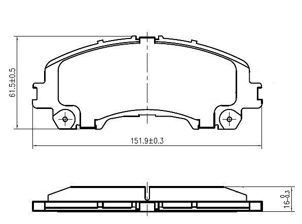 Front Brake Pads to fit X-Trail 1.3 1.6 MK3 DIG-T and others