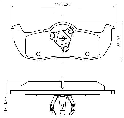 Rear Brake Pads to fit Nissan NAVARA NP300 (D40) 2.5 dCi 4WD and others