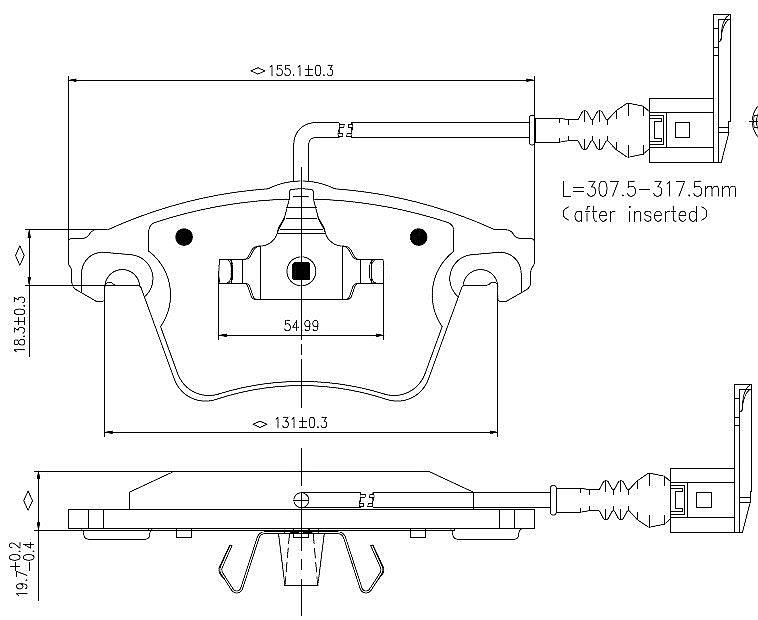 Front Brake Pads to fit Vw TOUAREG (7LA, 7L6, 7L7) 2.5 R5 TDI and others