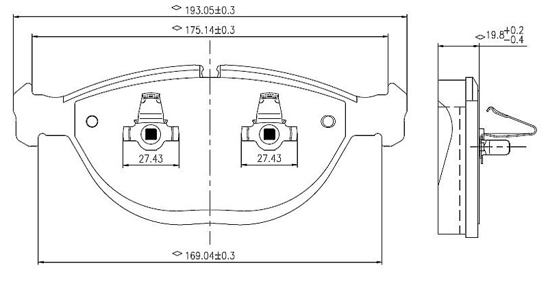 Front Brake Pads to fit BMW X5 (E53) 4.4 i and others