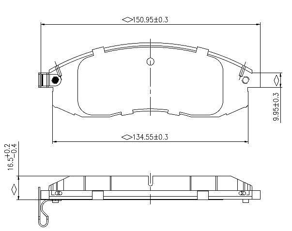 Front Brake Pads to fit Mitsubishi L200 (K7T, K6T, K5T) 2.5 TD 4WD (K74T) and others