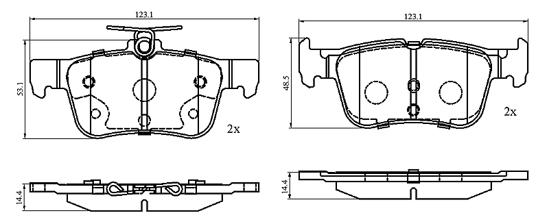 Rear Brake Pads to fit Ford FOCUS IV (HN) 1.0 EcoBoost and others