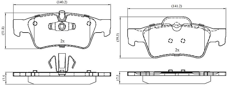 Rear Brake Pads to fit Mercedes-Benz G-CLASS (W463) G 63 AMG (463.273) and others