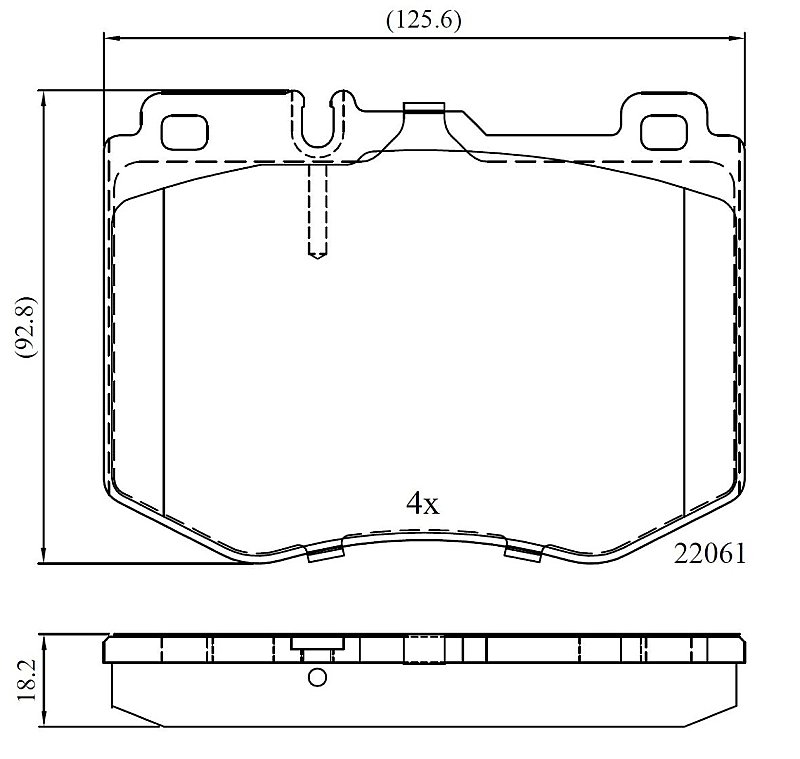 Front Brake Pads to fit Mercedes-Benz C-CLASS (W205) C 250 (205.045) and others