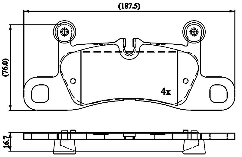 Rear Brake Pads to fit Porsche 911 (991) 3.0 Carrera and others