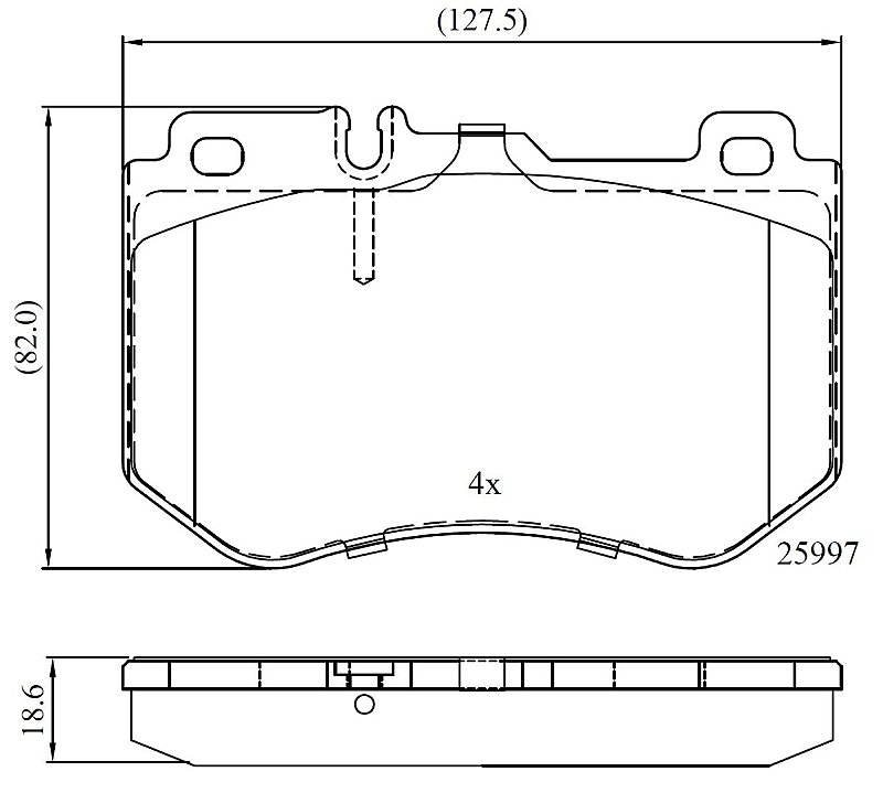 Front Brake Pads to fit Mercedes-Benz C-CLASS (W205) C 200 EQ Boost (205.077) and others