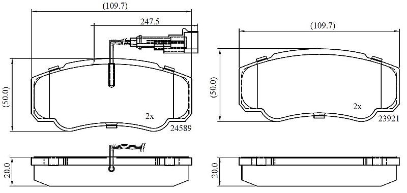 Rear Brake Pads to fit Iveco DAILY IV Platform/Chassis 40C12 and others