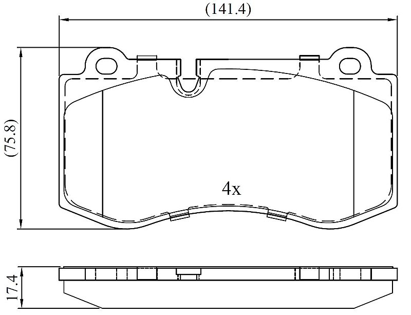 Front Brake Pads to fit Mercedes-Benz CLS (C219) CLS 500 (219.375) and others