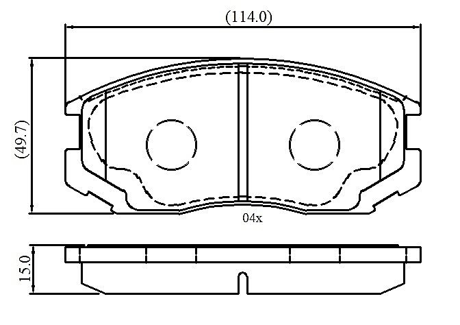 Front Brake Pads to fit Daihatsu ATRAI WAGON Bus 0.7 4x4 and others