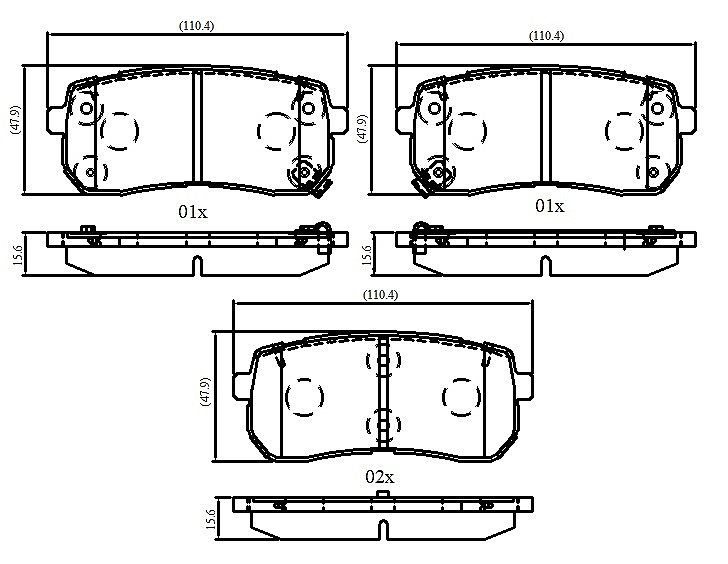Rear Brake Pads to fit Kia SORENTO III (UM) 2.2 CRDi and others