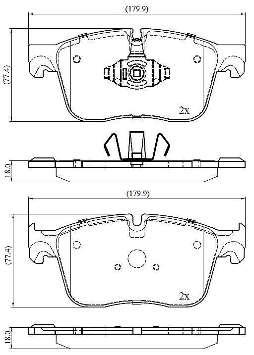 Front Brake Pads to fit Jaguar F-PACE (X761) 2.0 TD4 and others