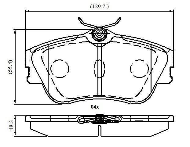 Front Brake Pads to fit Vw Transporter T4 Bus (70B, 70C, 7DB, 7DK, 70J, 70K, 7DC, 7DJ) 1.8 and others