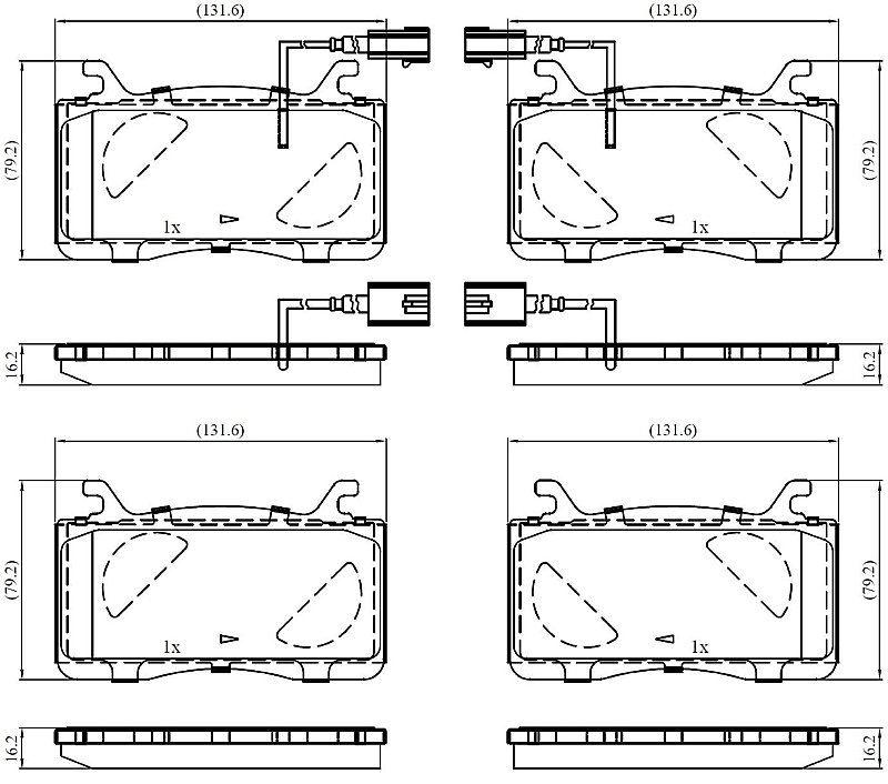 Front Brake Pads to fit Alfa Romeo GIULIA (952) 2.0 Q4 (952ACA45, 952ACA25) and others