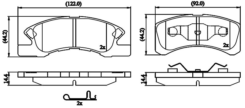 Front Brake Pads to fit Daihatsu CUORE VI (L251, L250, L260) 1.0 and others