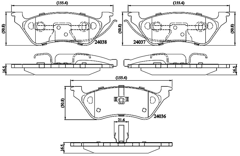 Rear Brake Pads to fit Chrysler VOYAGER IV (RG, RS) 2.4 and others