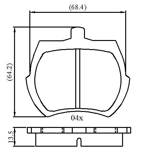 Front Brake Pads to fit Austin 1000-Series MK II 1100 and others