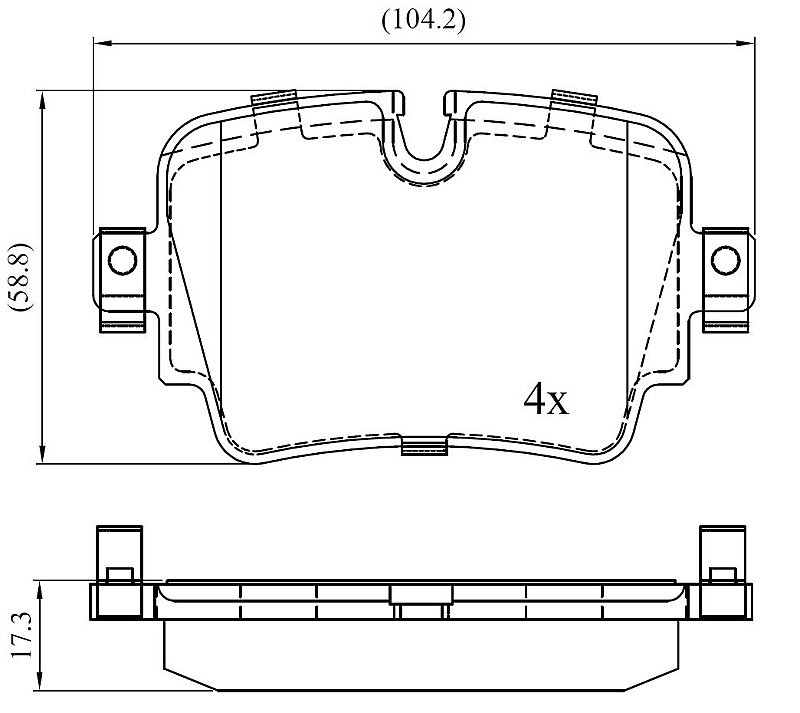 Rear Brake Pads to fit Jaguar F-TYPE Convertible (X152) 2.0 Ti4 and others