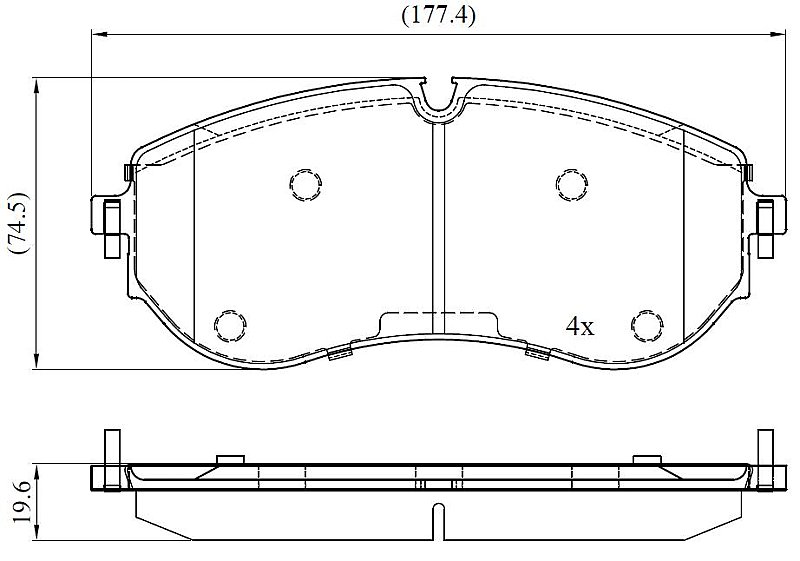 Front Brake Pads to fit Man TGE Bus 2.0 TDI and others