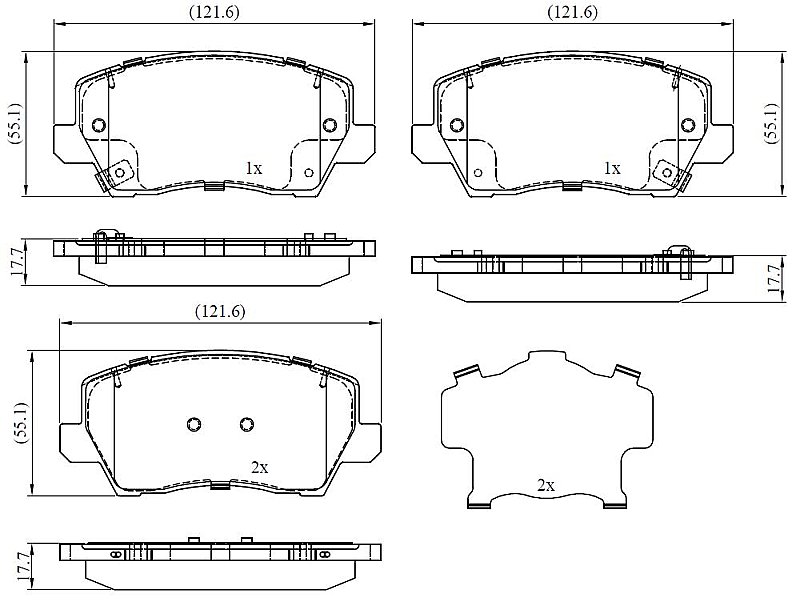 Front Brake Pads to fit Kia PICANTO III (JA) 1.0 and others