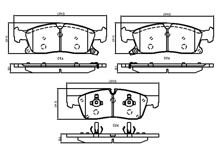 Front Brake Pads to fit Jeep GRAND CHEROKEE IV (WK, WK2) 3.0 CRD V6 4x4 and others