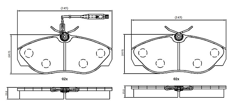 Front Brake Pads to fit Citroen JUMPER I Platform/Chassis (230) 2.5 D and others