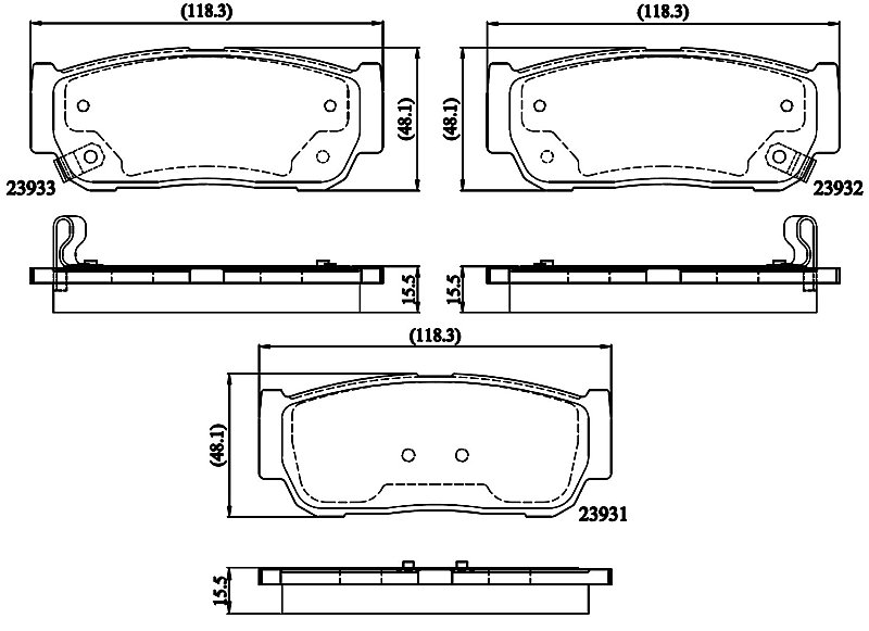 Rear Brake Pads to fit Ssangyong ACTYON I 200 Xdi 4WD and others