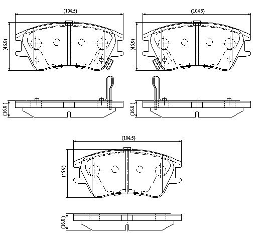 Front Brake Pads to fit Hyundai ATOS (MX) 1.0 i and others