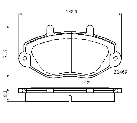 Front Brake Pads to fit Ford TRANSIT Bus (E ) 2.0 CNG and others