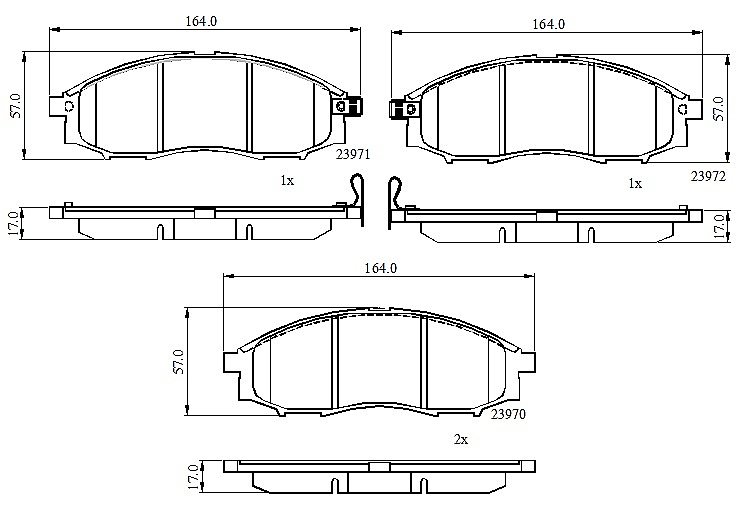 Front Brake Pads to fit Nissan NAVARA (D22) 2.5 D 4x4 and others