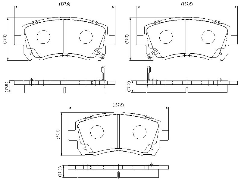 Front Brake Pads to fit Subaru FORESTER (SF) 2.0 AWD (SF5) and others