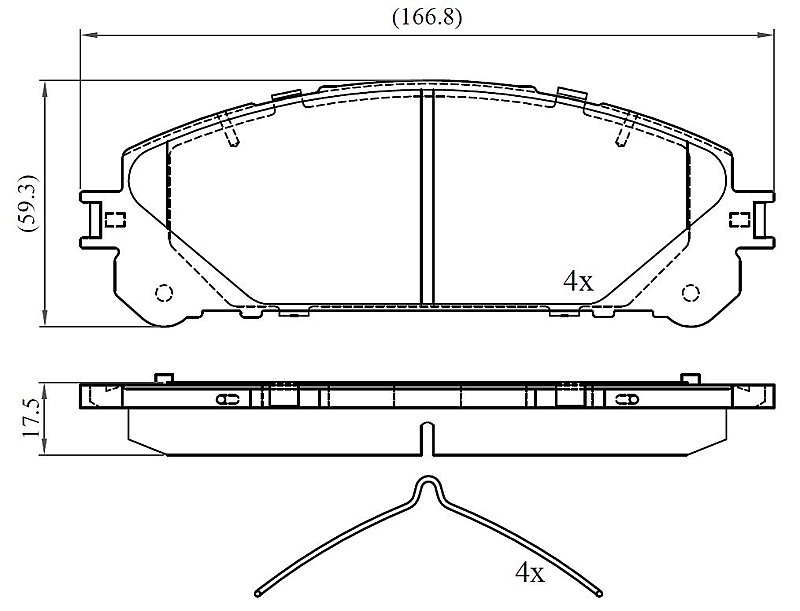 Front Brake Pads to fit Lexus NX (Z1) 200t AWD (AGZ15, AGZ15R) and others