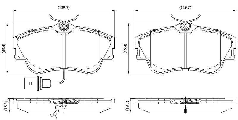 Front Brake Pads to fit Vw Transporter T4 Bus (70B, 70C, 7DB, 7DK, 70J, 70K, 7DC, 7DJ) 1.8 and others