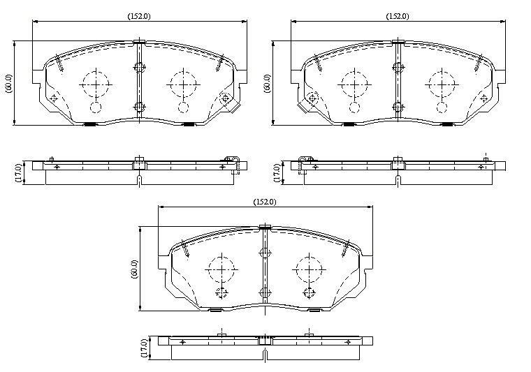 Front Brake Pads to fit Hyundai SANTA FE IV (TM, TMA) 2.2 CRDi AWD and others