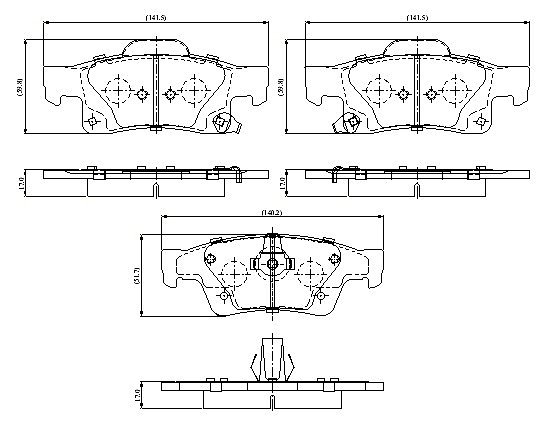 Rear Brake Pads to fit Jeep GRAND CHEROKEE IV (WK, WK2) 3.0 CRD V6 4x4 and others