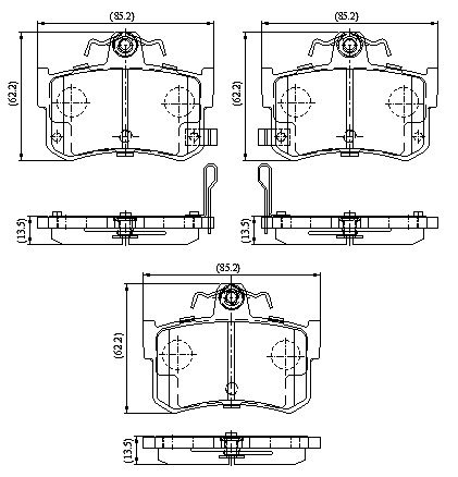 Rear Brake Pads to fit Mg MG TF 115 and others