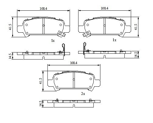 Rear Brake Pads to fit Subaru FORESTER (SF) 2.0 AWD (SF5) and others