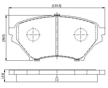 Front Brake Pads to fit Mazda MX-5 II (NB) 1.6 16V (NB6C) and others