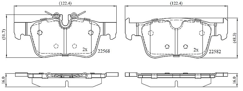 Rear Brake Pads to fit Volvo S90 II (234) D4 and others