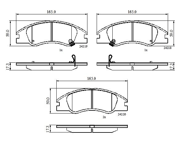 Front Brake Pads to fit Kia CERATO I Hatchback (LD) 1.5 CRDi and others