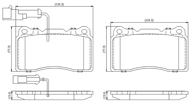 Front Brake Pads to fit Alfa Romeo 166 (936) 2.5 V6 24V (936A2) and others