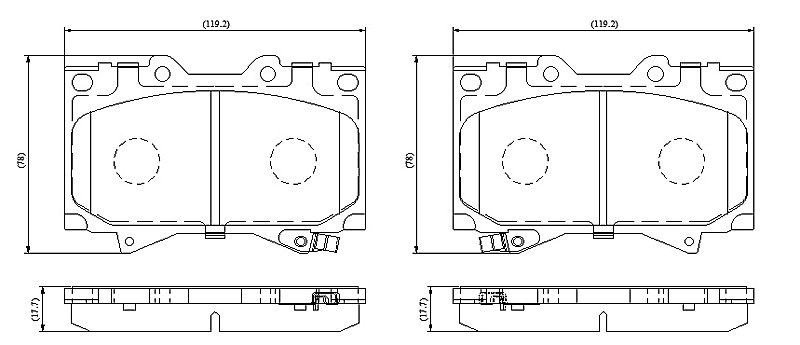Front Brake Pads to fit Toyota LAND CRUISER 100 (J1) 4.2 TD (HDJ100, HDJ100) and others