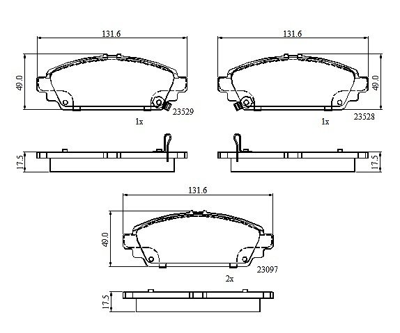Front Brake Pads to fit Honda CIVIC VII Hatchback (EU, EP, EV) 1.7 CTDi (EP4, EU9) and others