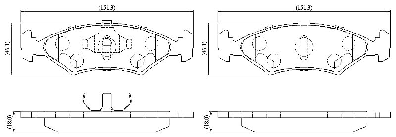 Rear Brake Pads to fit Ferrari MONDIAL 8 and others