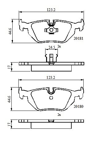 Rear Brake Pads to fit BMW 3 (E36) 316 i and others