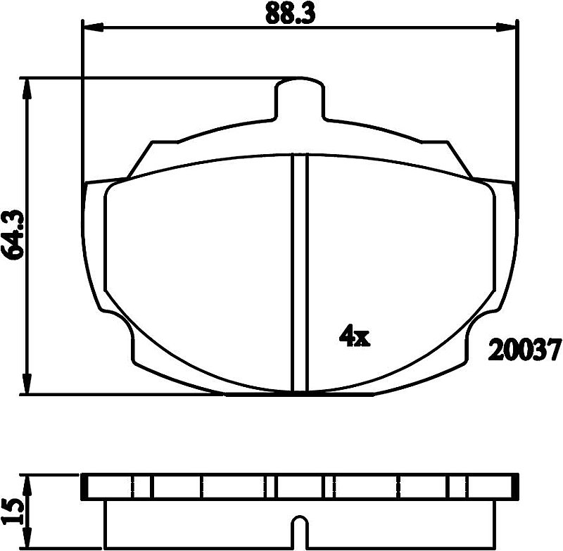 Front Brake Pads to fit Mg MGB Convertible 1.8 and others