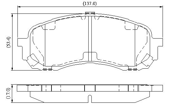 Front Brake Pads to fit Caterham SEVEN (CF, CS) 0.7 and others