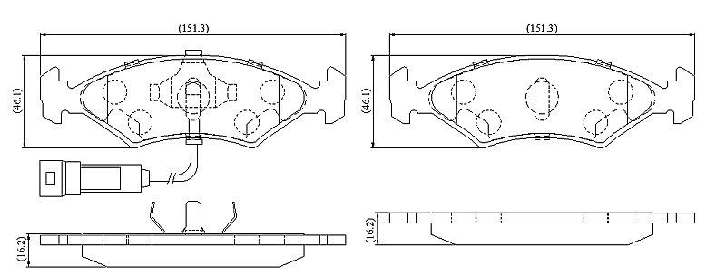 Rear Brake Pads to fit Ferrari 208/308 Coupe 208 Turbo and others